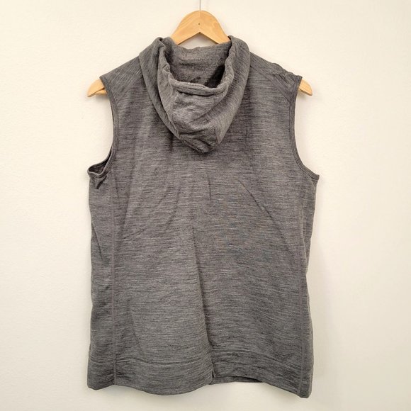 Icebreaker Women’s Mid-Layer Hooded Full Zip Vest L Merino Wool sleeveless top - Picture 2 of 8